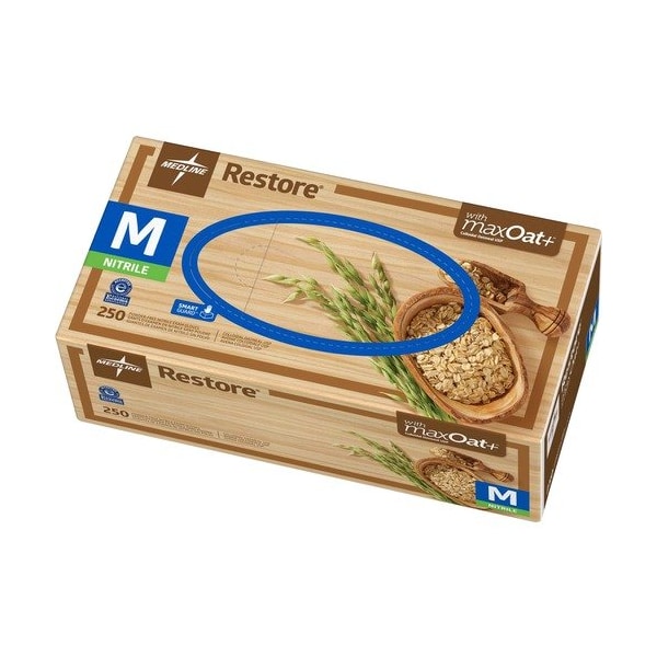 Medline Restore, Disposable Gloves, Nitrile, M, 250 PK MIIOAT6802 - main